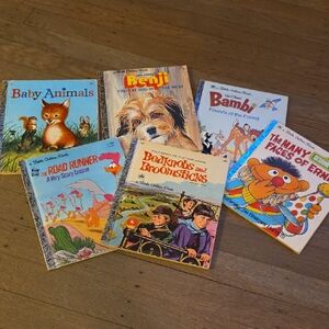 Classic Children's Books- Little Golden Books: Set 6 Vintage 1970's Collection
